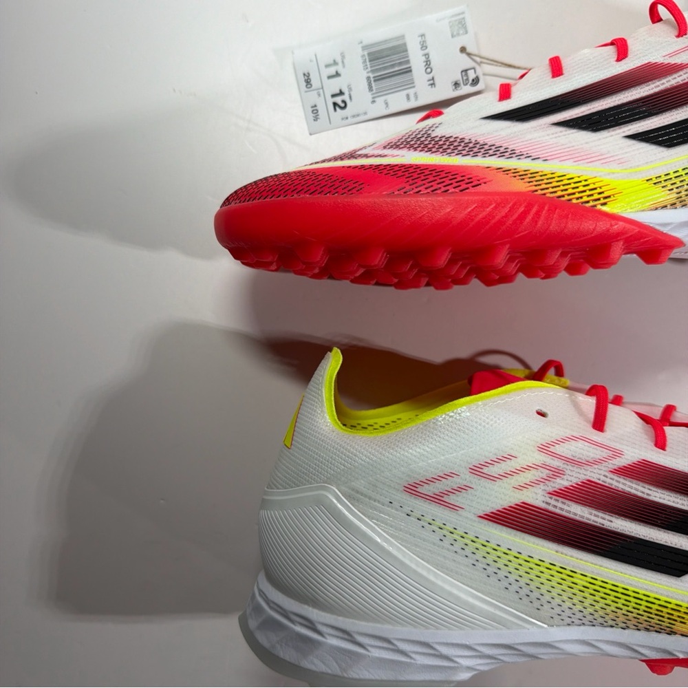 Adidas F50 Pro Turf Soccer Mens White Sneakers Athletic Shoes IE1220 New No Box - Picture 2 of 11